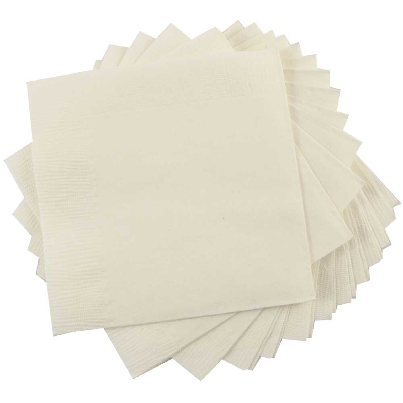 JAM Paper Beverage Napkin, 2-ply, Ivory, 50 Napkins/Pack (5255620721)