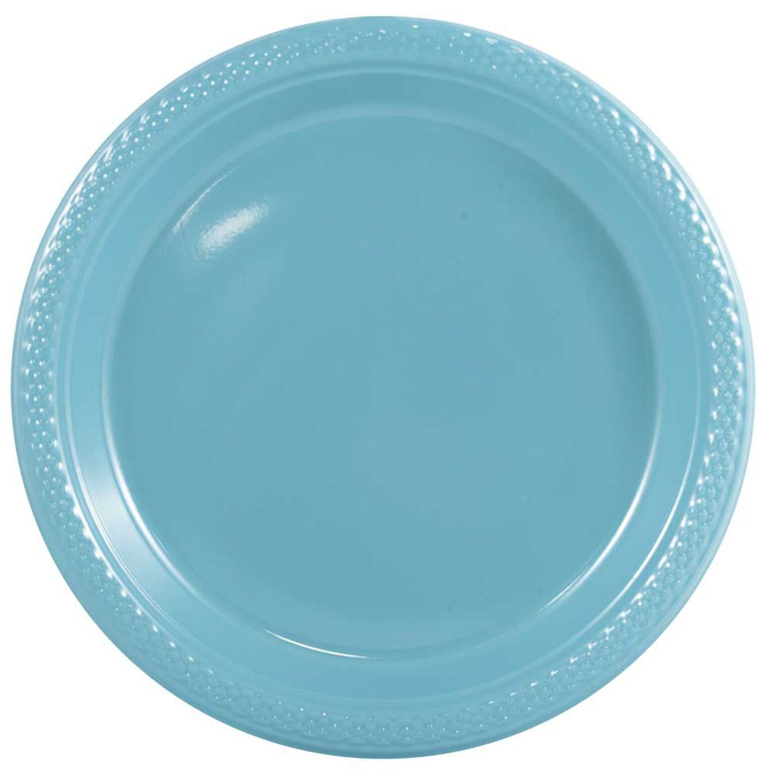 JAM Paper 7 Plastic Plates, Sea Blue, 20/Pack (7255320668)