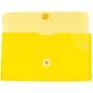 JAM Paper® #10 Plastic Envelopes with Button and String Tie Closure, 5 1/4 x 10, Yellow Poly, 12/pack (921B1YE)