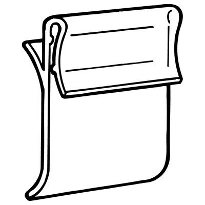 FFR Merchandising GCO Shelf Channel Sign Holder, 1 1/4 L x 1 1/4 H, 200/Pack (0601767800)