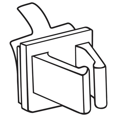 FFR Merchandising PW-85E Pen/Wire Clip, 1/2" H x 1/2" W, 80/Pack (1501949900)