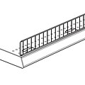 FFR Merchandising Wire Front Fence, 3 H x 48 L, 6/Pack (4132046804)