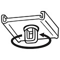 FFR Merchandising Swivel Loop Ceiling Clip, Natural, 100/Pack (6402289600)