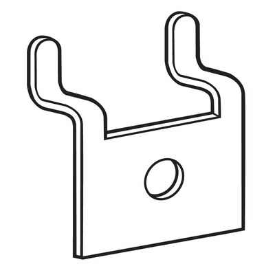 FFR Merchandising Metal Pegboard/Slatwall Baseplate with 1/4 Hole, 50/Pack (7108341202)
