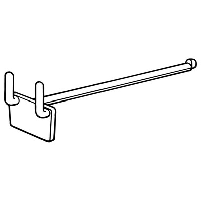 FFR Merchandising 7207932502 PD Peg Hole Display Hook 3 Length White GFN Pack of 1200 