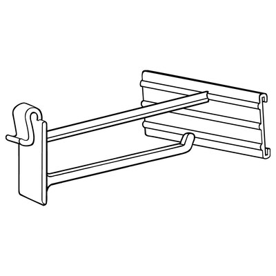 FFR Merchandising OWS Hook with Scan Plate for Corrugated/Wire, 6"L, 50/Pack (7208503002)