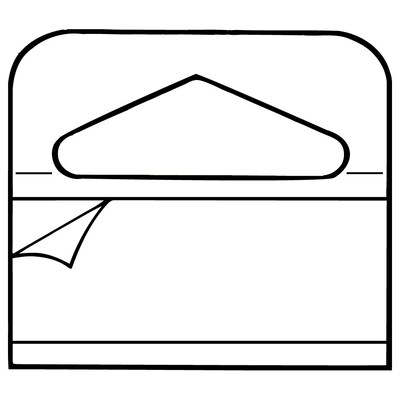 FFR Merchandising 261-0116 Hang Tab, Bulk, 1 5/8 W x 1 7/16 H, 5000/Pack (7301647103)