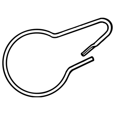 FFR Merchandising PCC Metal Pear Clip Merchandiser, 2 1/2"L, Silver, 300/Pack (7907532300)