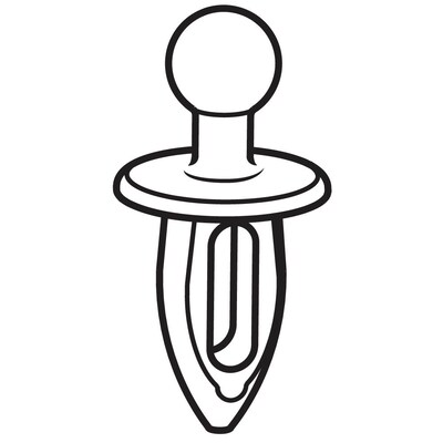 FFR Merch Pegboard Paper/Vinyl Fastener, 0.480Head Base, 0.250 Capacity, 225Pk (8502526600)