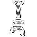 FFR Merchandising Wing Nut and Bolt, .750 L, 75/Pack (8535553601)