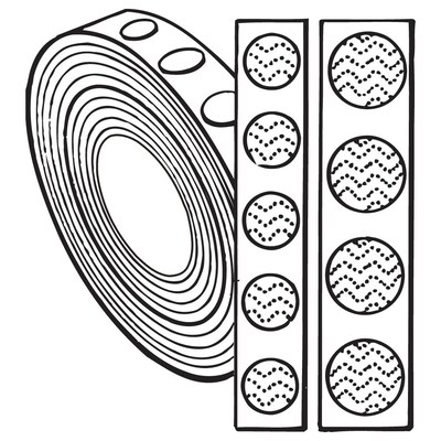 FFR Merchandising Loop Fasteners; Buttons, 7/8" Loop, White (8808018006)