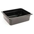 FFR Merchandising Cold Food Pans and Covers; Half Pan, 5.3qt x 4D, Black 2/Pack (9922510606)