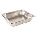 FFR Merchandising Stainless Steel Pans and Accessories; 2 1/2 D, Half Pan, 4.3 qt, 2/Pack (9922511248)