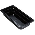 FFR Merchandising Hot Food Pans; 2 1/2 D, Black, Third Pan, 2.4 qt, 2/Pack (9922517216)