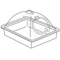 FFR Merchandising Unbreakable Self-Serve Olive Display Pans; 10W x 12L, Clear, Dome End-Cut (9923915163)