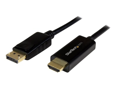 StarTech 6.56 DisplayPort to HDMI Passive Converter Cable, Black