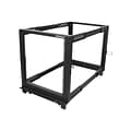 StarTech 12U Adjustable Depth Open Frame 4 Post Server Rack With Casters/Levelers