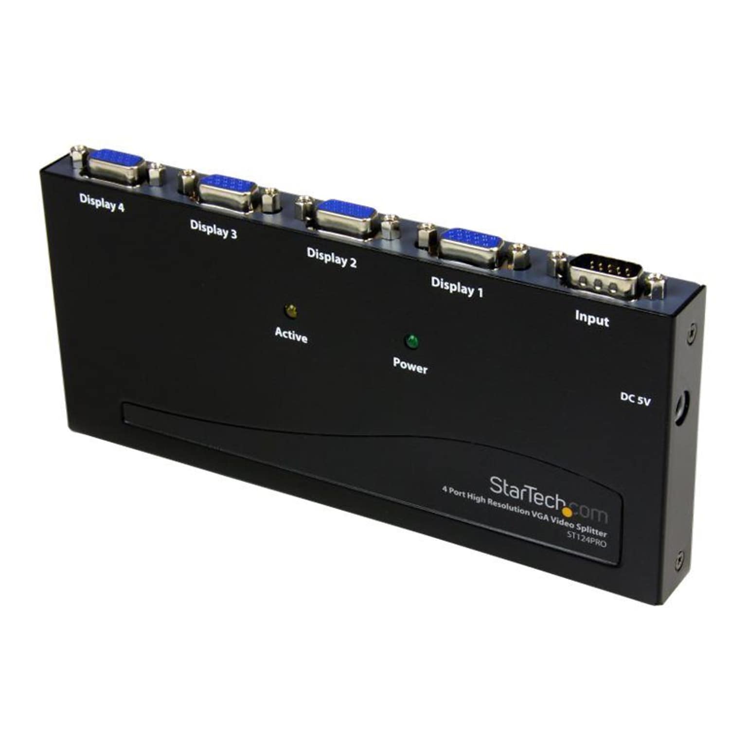 StarTech ST124PRO High Resolution VGA Video Splitter; 350 MHz, 4 Ports