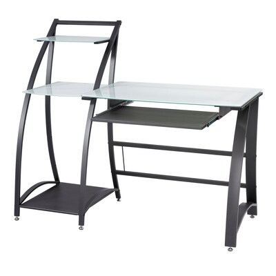 Safco Xpressions Glass Top Computer Desk, Black (1936TG)