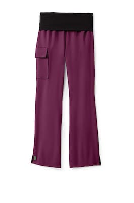 Medline Ocean ave Ladies Yoga Elastic Waist Scrub Pant, Wine, SP