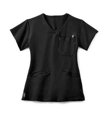 Medline Berkeley ave™ Ladies Scrub Top With Welt Pockets, Black, Large