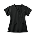 Medline Berkeley ave™ Ladies Scrub Top With Welt Pockets, Black, XL