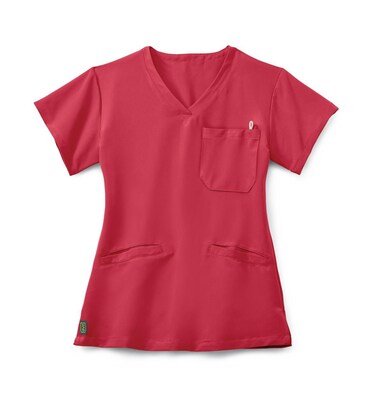 Medline Berkeley ave.™ Ladies Scrub Top With Welt Pockets, Pink, XL