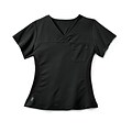 Medline Michigan ave™ Yoga Scrub Top, Black, XS