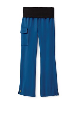 Medline Ocean ave Ladies Yoga Elastic Waist Scrub Pant, Royal Blue, Medium