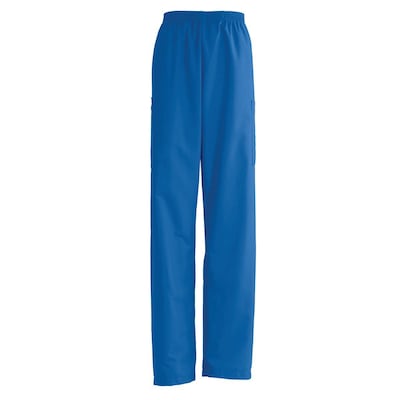 AngelStat® Unisex Elastic Cargo Scrub Pants, Sapphire, XS, Medium Length