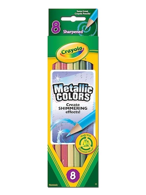 Crayola Colored Pencils Of 8 Metallic Colors, 6 Boxes/Pack