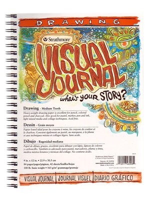 Strathmore 12 x 9 Spiral Bound Drawing Sketch Book, 42 Sheets/Book, 2/Pack (98463-PK2)