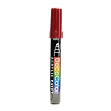 Marvy Uchida Decocolor Acrylic Paint Markers English Red Chisel Tip [Pack Of 6]