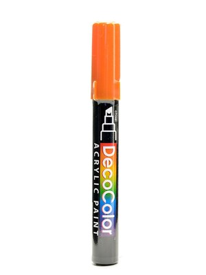 Marvy Uchida Decocolor Acrylic Paint Markers Pumpkin Chisel Tip [Pack Of 6]