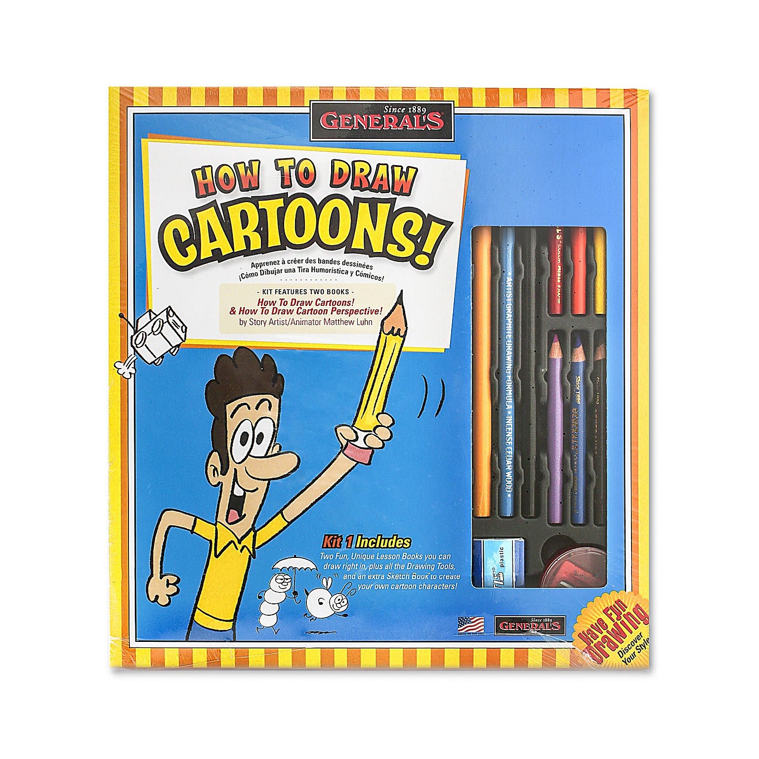 Generals How To Draw Cartoons Kit Each [Pack Of 2]