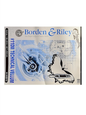 Borden And Riley #110M Technical Vellum 18 In. X 24 In. Pad