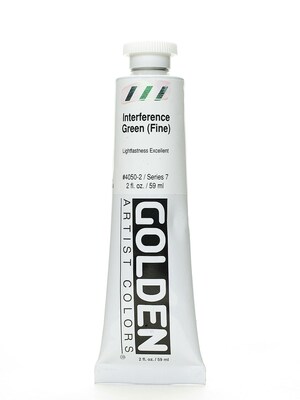 Golden Iridescent And Interference Acrylic Paints, Interference Green, Fine, 2Oz (19398)