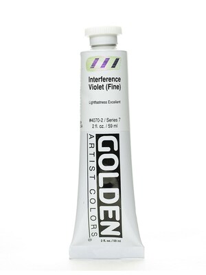 Golden Iridescent And Interference Acrylic Paints Interference Violet Fine 2 Oz. (67855)