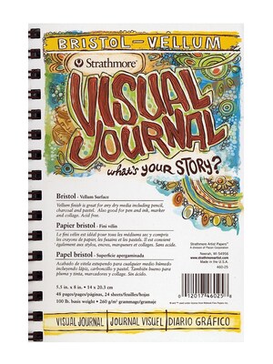 Strathmore Visual Journal Bristol Sketch Book, 24 Sheets/Book, 3/Pack (68095-PK3)