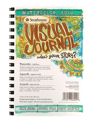 Strathmore Visual Watercolor Journals 90 Lb. 5 1/2 In. X 8 In. 34 Sheets [Pack Of 3]