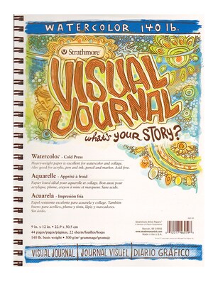 Strathmore Visual Watercolor Journals, 140Lb, 9" X 12", 22 Sheets, 2/Pack (68117-Pk2)