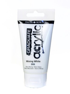 Daler-Rowney Graduate Acrylic Paint Mixing White 75 Ml [Pack Of 4]