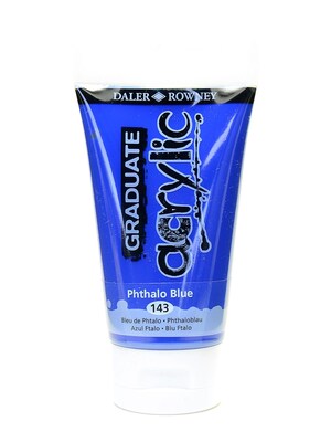 Daler-Rowney Graduate Acrylic Paint Phthalo Blue 75 Ml [Pack Of 4]