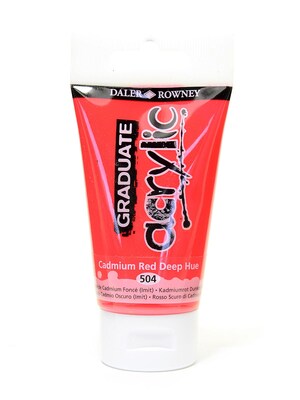 Daler-Rowney Graduate Acrylic Paint Cadmium Red Deep Hue 75 Ml [Pack Of 4]