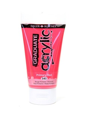Daler-Rowney Graduate Acrylic Paint Primary Red 75 Ml [Pack Of 4]