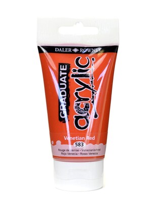 Daler-Rowney Graduate Acrylic Paint Venetian Red 75 Ml [Pack Of 4]