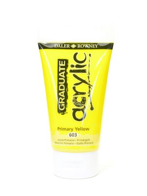 Daler-Rowney Graduate Acrylic Paint Primary Yellow 75 Ml [Pack Of 4]
