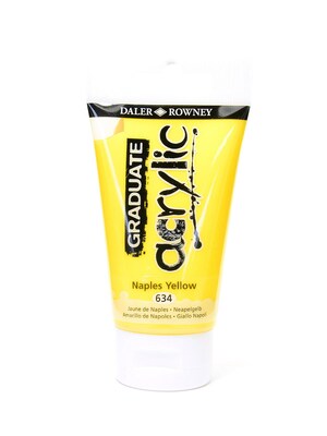 Daler-Rowney Graduate Acrylic Paint Naples Yellow 75 Ml [Pack Of 4]