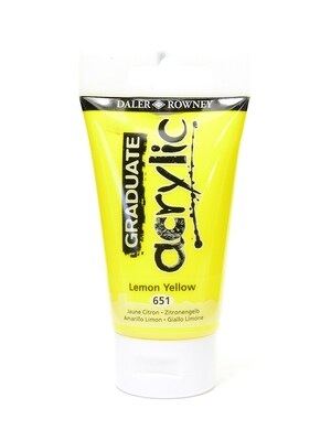 Daler-Rowney Graduate Acrylic Paint Lemon Yellow 75 Ml [Pack Of 4]