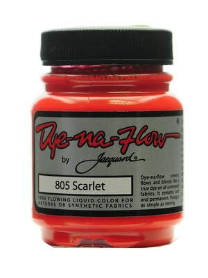 Jacquard 64249-Pk4 Dye-Na-Flow Fabric Colors, Scarlet, 2 1/4Oz, 805, 4/Pack
